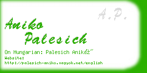 aniko palesich business card